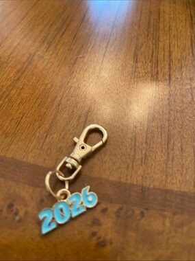 2026 Blue Enamel Keychain Charm with Lobster Clasp